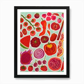 Fruits And Vegetables Art Print