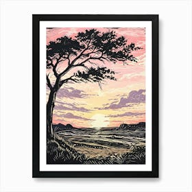 Sunset At The Beach 6 Art Print