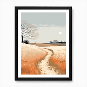 The West Mendip Way England 1 Hiking Trail Landscape Art Print