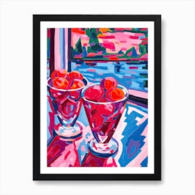 Raspberry Sorbet Painting 4 Art Print