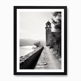 Korcula, Croatia, Black And White Old Photo 3 Art Print