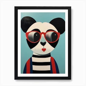 Little Panda 4 Wearing Sunglasses Art Print