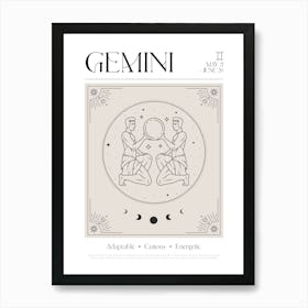 Gemini Zodiac 1 Art Print