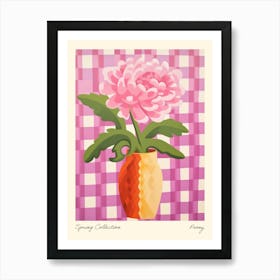 Spring Collection Peony Flower Vase 3 Art Print