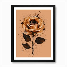 Splatter Rose Art Print