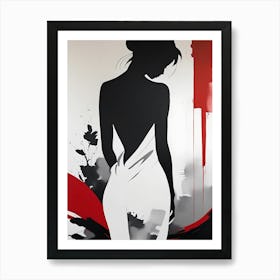 Traditional Japanese Art Style Geisha Girl 15 Affiche