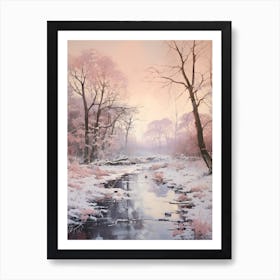 Dreamy Winter Painting Richmond Park England 2 Art Print