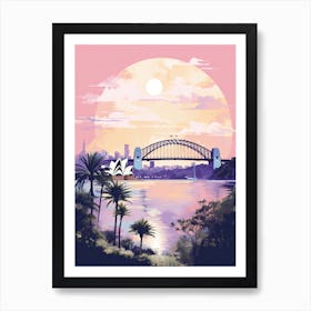 Sydney In Risograph Style 3 Art Print