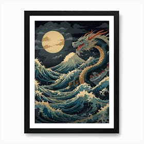 Dragon In The Sea Art Print