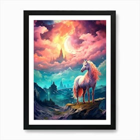 Unicorn In The Sky Art Print