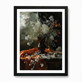 Baroque Floral Still Life Nigella 3 Art Print