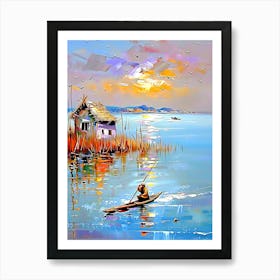 Sunset By The Lake 2 Art Print