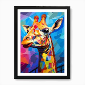 Giraffe Abstract Pop Art 3 Art Print