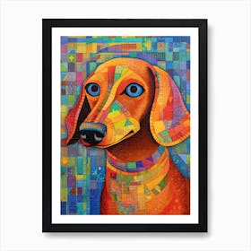 Dachshund abstracts 1 Art Print