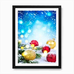 Decorative Snowfall Glow Holiday Tradition Space Festive Light Closeup Decor Season New (33) Art Print