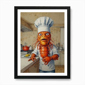 Lobster Chef Art Print