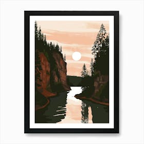 Sunset By The River 1 Art Print