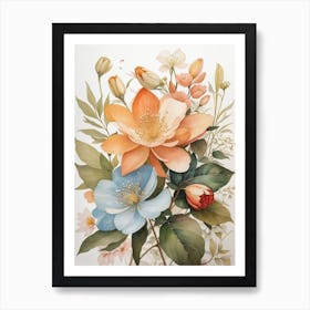 Watercolor Flowers Art Print