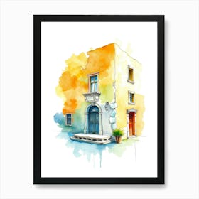 Watercolor Of A House 3 Art Print