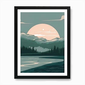 Sunset In The Mountains 24 Art Print