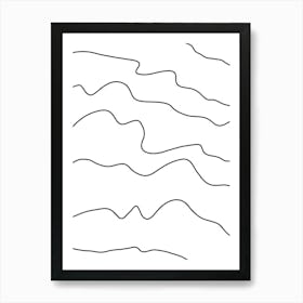 Wavy Lines 16 Art Print