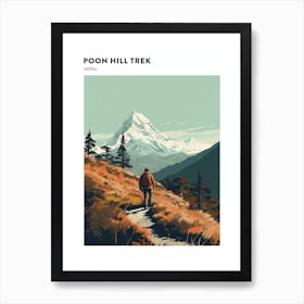 Poon Hill Trek Nepal 2 Hiking Trail Landscape Poster Art Print
