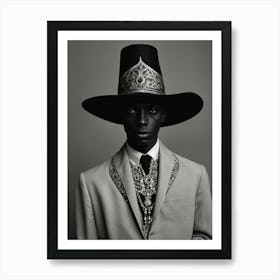 Black Man In Hat Art Print