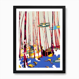 Boat In The Forest Art Print