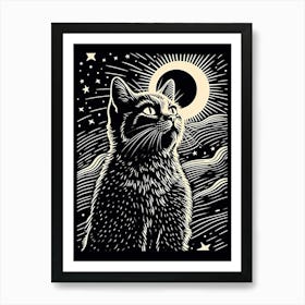 Galactic Furvortex, Psychedelic Cats series Art Print