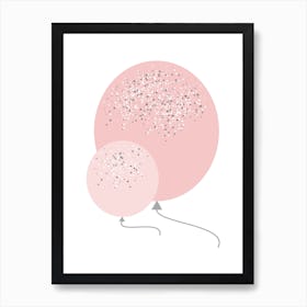 Up In The Air Pink Art Print