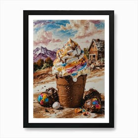 Ice Cream Sundae 25 Art Print