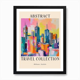 Abstract Travel Collection Poster Melbourne Australia 2 Art Print