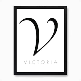 Victoria Typography Name Initial Word Art Print
