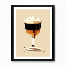 Mid Century Modern Irish Coffee Floral Infusion Cocktail 2 Art Print