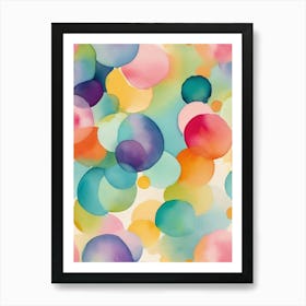 Watercolor Circles 1 Art Print