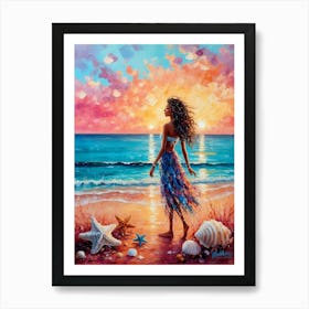 Sunset On The Beach 27 Art Print