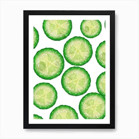 Cucumber Slices Art Print