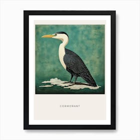 Ohara Koson Inspired Bird Painting Cormorant 4 Poster Poster