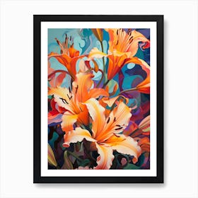 Tiger Lily Bouquet Art Print