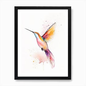 Allen S Hummingbird Minimalist Watercolour 1 Art Print