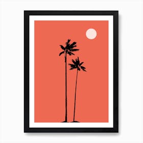 Palms in Sunset Art Print