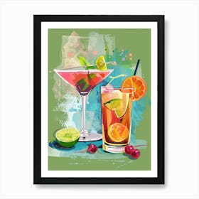 Alcoholic Drinks Art Print