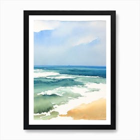 Nobby'S Beach 2, Australia Watercolour Art Print