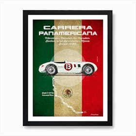 Carrera Panamericana Vintage J Art Print