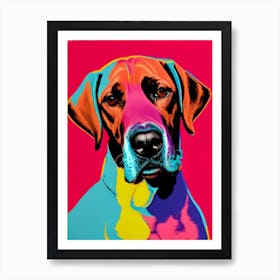 American English Coonhound Andy Warhol Style Dog Art Print