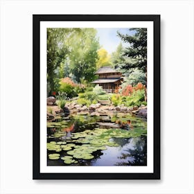 Denver Botanical Gardens Usa Watercolour 3 Art Print
