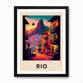 Rio Vintage Travel Poster Art Print