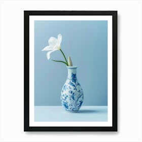 Chinese Blue And White Vase Art Print