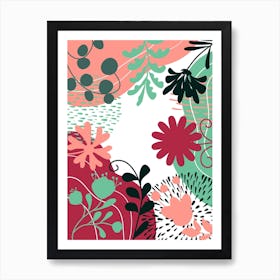 Abstract Floral Pattern 18 Art Print