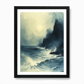 Cliffs And Waves Art Print